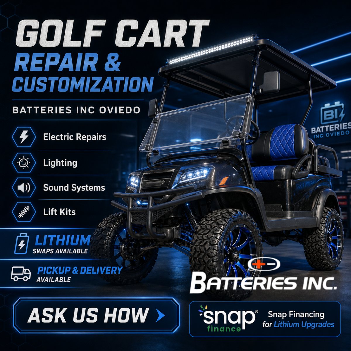 Golf cart repair and customization